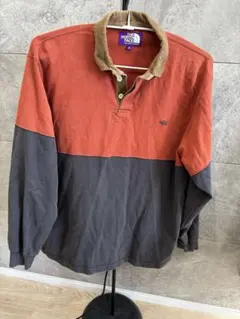 【パープルレーベル】THE NORTH FACE 長袖ポロシャツ M