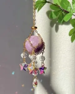 開運絵画　❀アメジスト座敷サンキャッチャー❀