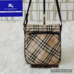 BURBERRY　BLUEREBEL　ノバチェック　ミニバッグ　ナイロン