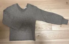 E hyphen world gallery PEACE グレー ニットセーター