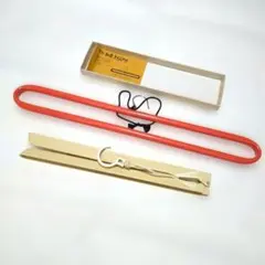 着物ハンガー２本セット　 オレンジ 金属製 フック付き