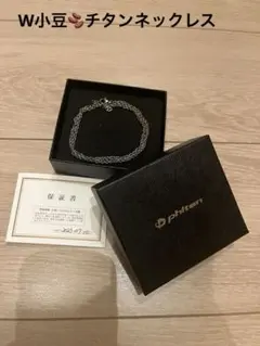 最終値下げ【ファイテン】チタンチェーンネックレス (W小豆) 40+5cmのサムネイル