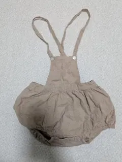 バースデイ　テータテート　ベージュ コットンロンパース 80cm