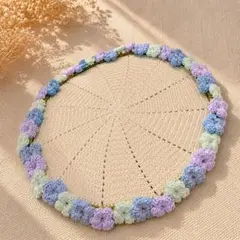 ブーケブランケット　ネモフィラ　花束ブランケット　ハンドメイド　かぎ針編みのサムネイル