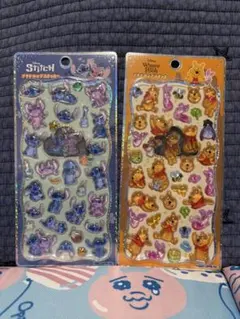 【正規品】 ディズニー くまのプーさん スティッチ　プチドロップステッカー