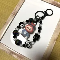 キャラクター ビーズ キーホルダー 携帯ストラップ バッグチャーム