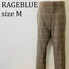 美品 レイジブルー RAGEBLUE チェック柄パンツ メンズ M【210】