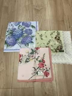 HANAE MORI 他　花柄 ハンカチ３枚セット