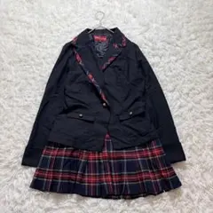 BODY LINE スカートセットアップ 上下セット タータンチェック