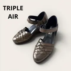 トリプルエアー ストラップサンダル 日本製 コンフォート 編込み 4E 23cmのサムネイル