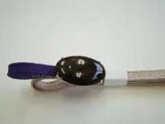 お洒落 貴石 帯留 三分紐 正絹 セット Bs1487