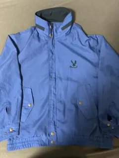 青いストライプナイロンジャケット Mサイズ