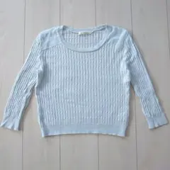 七分袖肩レースニットのサムネイル