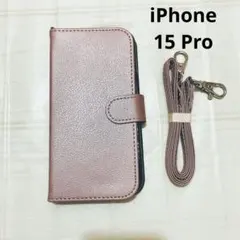 iPhone 15 Pro スマホカバー カード収納 ローズゴールド