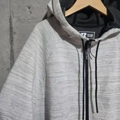 ラッセル 2XL フルジップパーカー メランジグレー ゆるだぼ US古着のサムネイル
