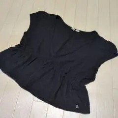 ROXY　ショート丈カットソー　ネイビー　L