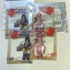 鬼滅の刃 宅麺 鬼滅の刃 トレーディングクリアカード 伊黒小芭内 甘露寺蜜璃