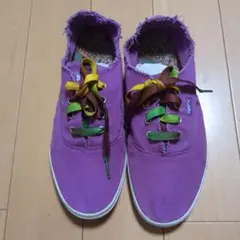 PUMA パープル キャンバス スニーカー 26.5cm