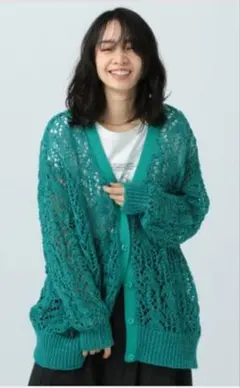 BAYFLOW ミックスカラールーズカーディガン