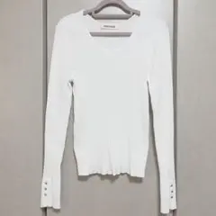 MISCH MASCH リブ編み Vネック 長袖セーター