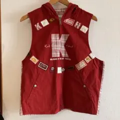 SALEカールヘルム　薄手フード付き袖なし　リバーシブル