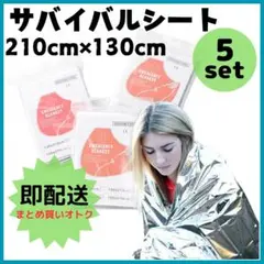 ◇5個セット 防災用アルミシート 防災 災害 緊急 アウドドア 登山 キャンプ