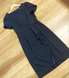 ネイビー　フォーマル　ワンピース　ドレス