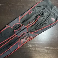 Kappa コンプレッションタイツ ブラック/レッド　Mサイズのサムネイル