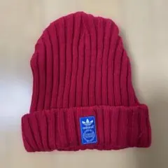 adidas ピンク　ニット帽 フリーサイズ