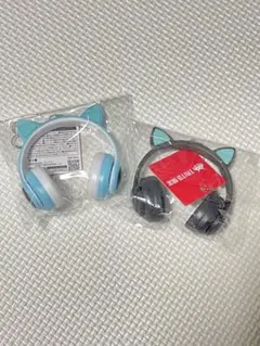 猫耳ヘッドフォン　ミニチュアBC　TAITO限定　2個セット　黒・水色