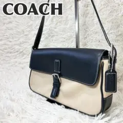 COACH ワンショルダーバッグ 肩掛け バイカラー レザー