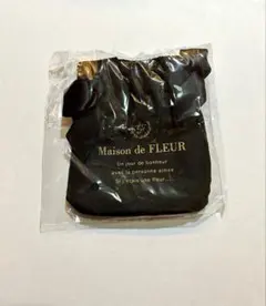 メゾンドフルール　ダブルリボンギャザートートバッグキーホルダー　ブラック