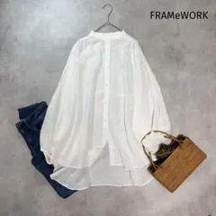 フレームワーク 金子綾 コラボシャツ FRAMeWORK - フレームワーク 金子綾さんコラボ リネンシャツの通販 by