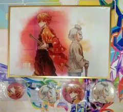 鬼滅の刃　繋ぐ　WEBSHOPくじ　善逸と爺ちゃん　アクリル色紙　缶バッジ