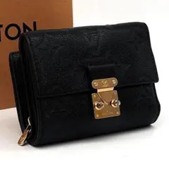 現行 IC搭載 極美品 ルイヴィトン アンプラント メティス 三つ折り財布 黒