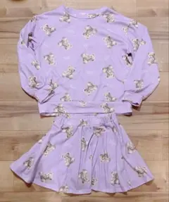 テディベアプリント トレーナー＆スカート♡セットアップ