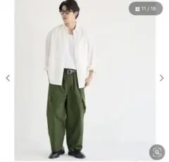 カーゴパンツ メンズ カーキ色