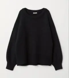 H&M ウールブレンド 長袖セーター M ブラック