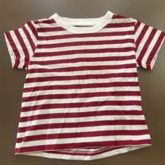 赤と白のストライプ Tシャツ サイズ90