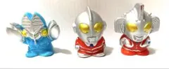 ウルトラマン・怪獣ソフビ指人形フィギュアセット　3種　レトロ品