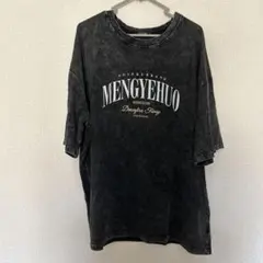 non-hedge ケミカルウォッシュ 半袖Tシャツ ブラック