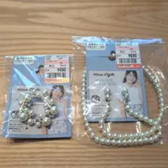 HinaStyle パールネックレス・イヤリング&ブローチセット