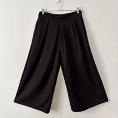 【新品】キュロットパンツ ワイドパンツ XL 黒　ウエストゴム
