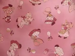 残り２枚分！サンボンネットの幼いスーちゃん・くすみピンク・布幅ｘ５０ｃｍ