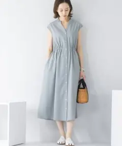 美品ウォッシャブルシャツワンピース