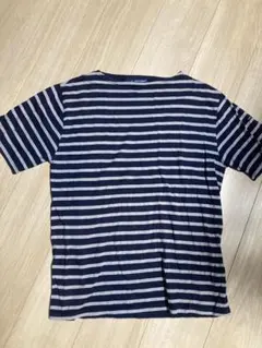 SAINT JAMES ピリアック　ストライプ Tシャツ ネイビー/グレー