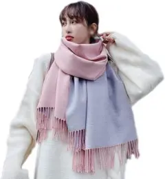 値下げ品　マフラー レディース フリンジ ストール リバーシブル レディース