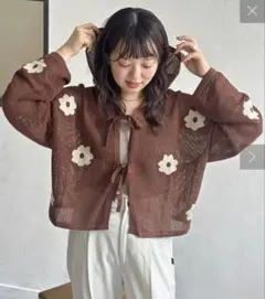 CPCM メッシュ花柄ジャガードパーカーのサムネイル