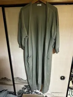 最安値美品送料無料C.O.L.Z.A オリーブグリーン ロングカーディガン L