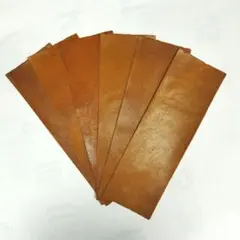 牛革はぎれ革　キャメル6枚